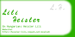 lili heisler business card